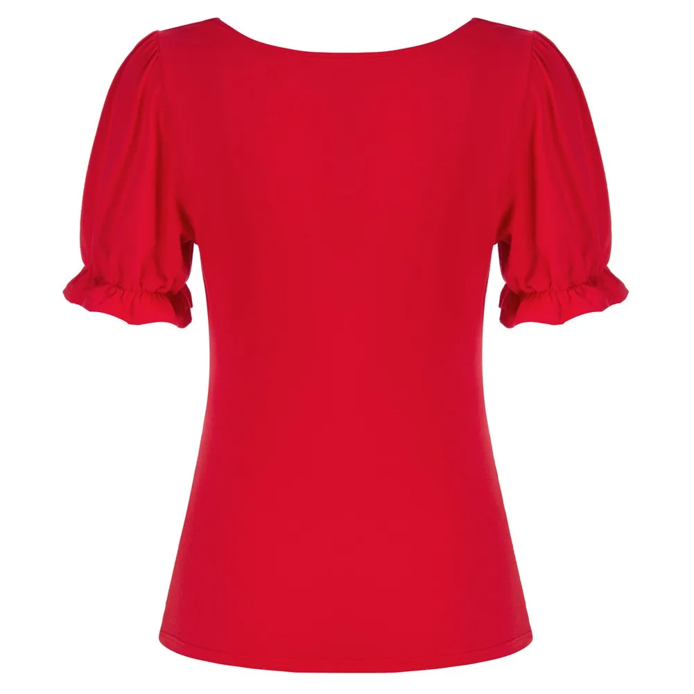 Топ женский с рюшами и коротким рукавом |