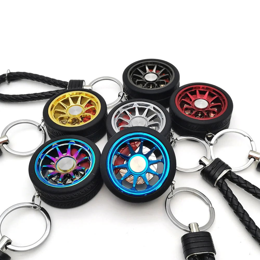 

48mm Leather Cord Wrist Strap Zinc-Alloy Wheels Suitable For C Decoration Of Key Chain Hangers And Car Hangers Car Accessories