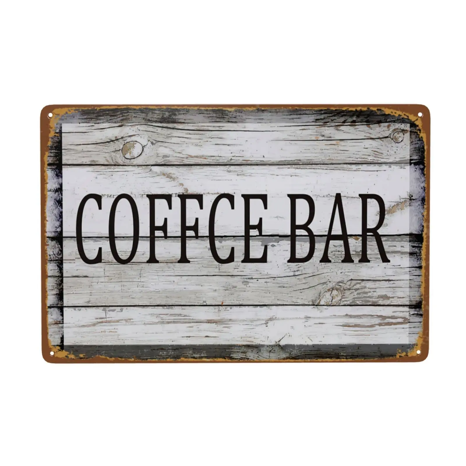 

Coffce Bar Tin Sign Metal Vintage Wall Decor Country Home Bar 8x12inches