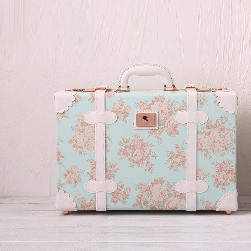 2022 Grasp Dream Vintage Floral Travel Bag Luggage sets,13