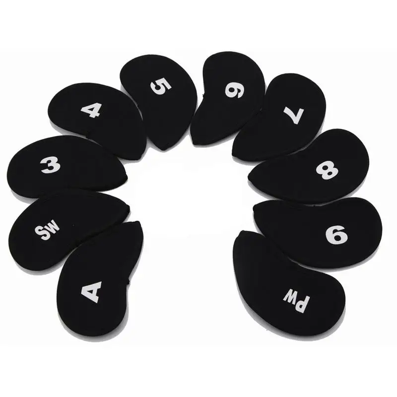 Head Covers Golf Putter Iron Headcover 3 4 5 6 7 8 9 Sw A Pw Golf Club Head Cover Protector Golf Accessories Supplies