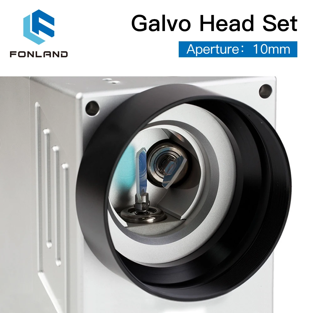FONLAND 1064nm Fiber Laser Scanning Galvo Head Input Aperture10mm Galvanometer Scanner with Power Supply Set enlarge