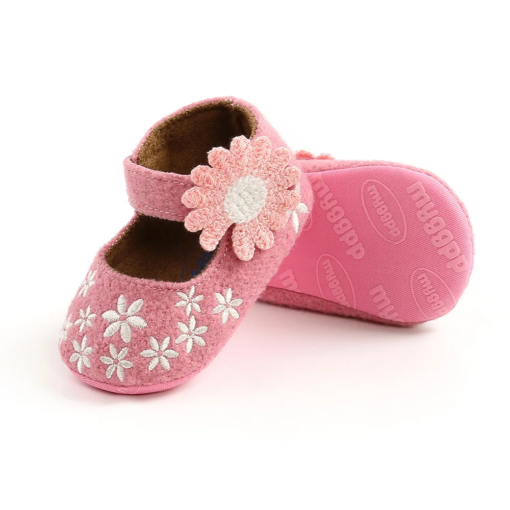 

Туфли детские из трикотажной ткани, мягкая подошва, цветочный желтый цвет, обувь для новорожденных, обувь для кроватки, мокасины