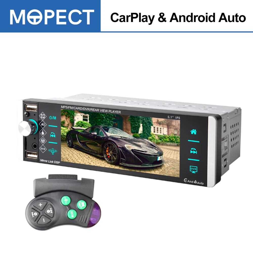 

Автомобильный мультимедийный плеер MOPECT, стерео-система на Android, с поддержкой Mirrorlink, Bluetooth, FM, RDS, MP5, Типоразмер 1 Din