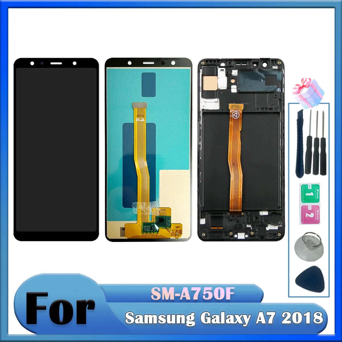 ЖК-дисплей для Samsung Galaxy A7 2018 цифровой сенсорный экран A750 A750F A750FN/DS