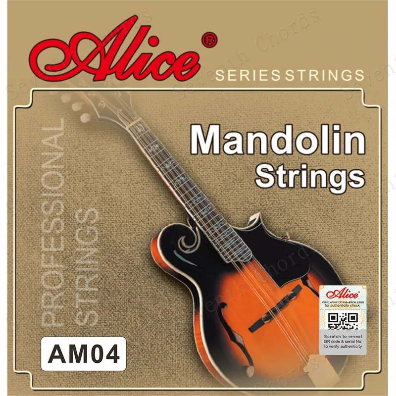 

2 Sets Alice Mandolin Strings Coated Copper Alloy Wound & Plated Steel core (1st-4th 010-034)