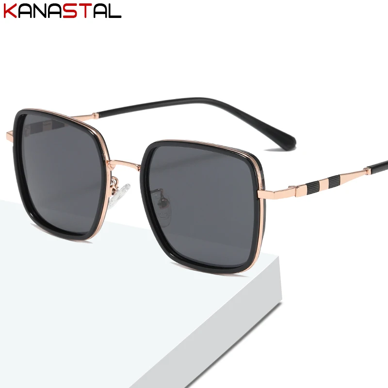 

Women's Polarized Sunglasses TR Metal Square Eyeglasses Frames Visor Eyewear Sunscreen Outdoors Driving Sun Glasses Men Fashion