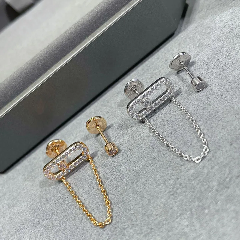 

French Fashion Luxury Brand Jewelry 925 Sterling Silver Earrings Couple holiday gifts