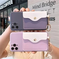 s22 card bag case for samsung galaxy s21 plus s20 fe note 20 ultra s10 a52 a13 a23 a33 a53 a73 wallet soft liquid silicone cover