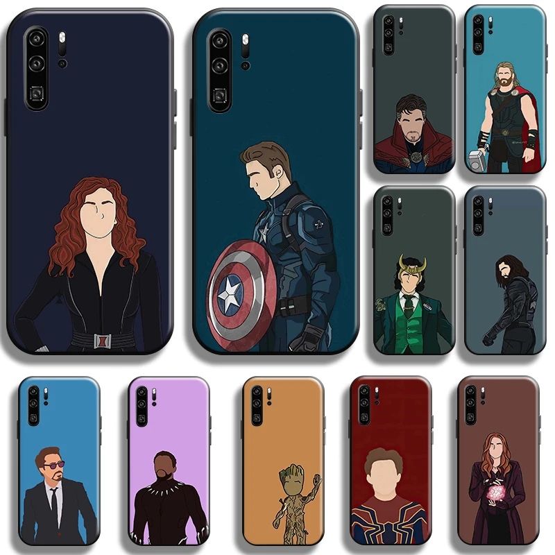 

Marvel Comics Avengers Phone Case For Huawei Honor 10 10i 9 9A 10X 9X 8X Pro Lite TPU Shockproof Liquid Silicon Cases Cover