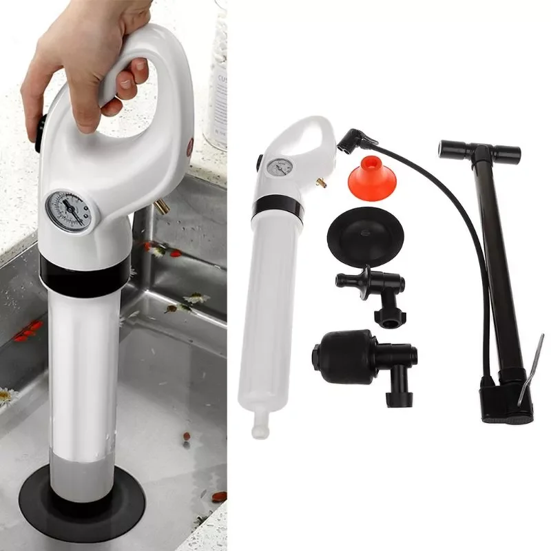 

Pump Cleaner Dredge Toilet Plunger Air Drain Blaster Sink Pipe Clogged Remover Bathroom Pipe Bathtub High Pressure Cleaner