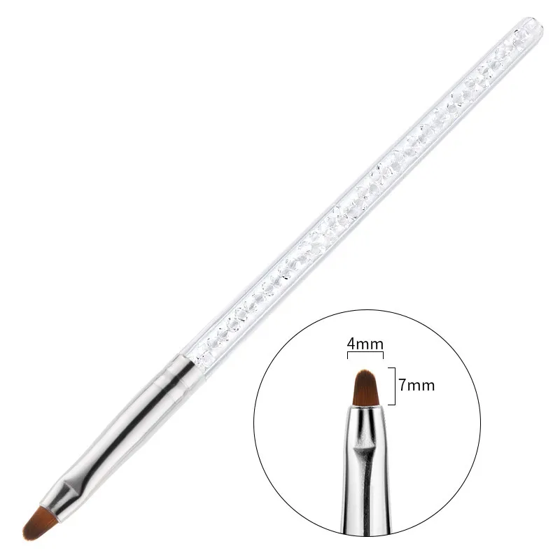 1pcs Crystal Nail Art Brush Paintting Flower Line Pen Acrylic Gel Polish Pencil Gradient Drawing Brushes Manicure Tools - купить по