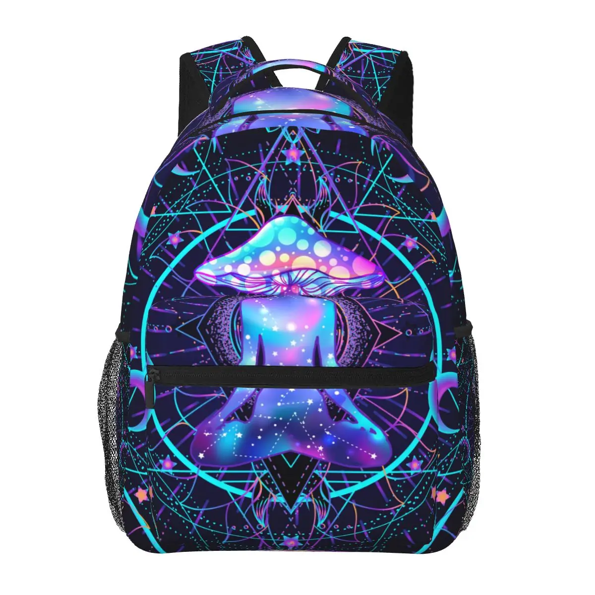 

Men Woman Backpack Esoteric Art Mushrooms Geometry Schoolbag for Female Male 2023 Fashion Bag Student Bookpack