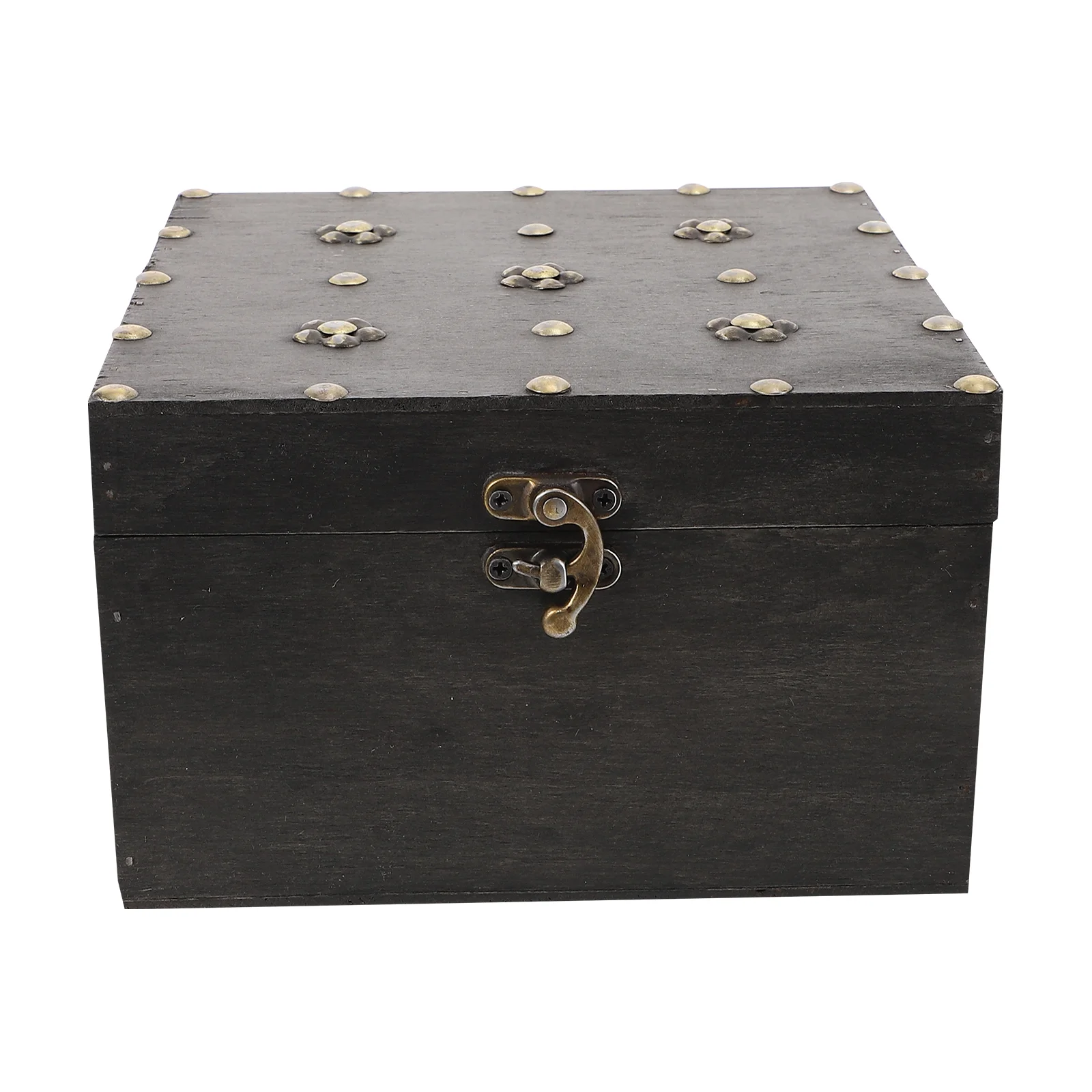 

1Pc Vintage Wooden Storage Box Antique Wooden Case Small Treasure Container