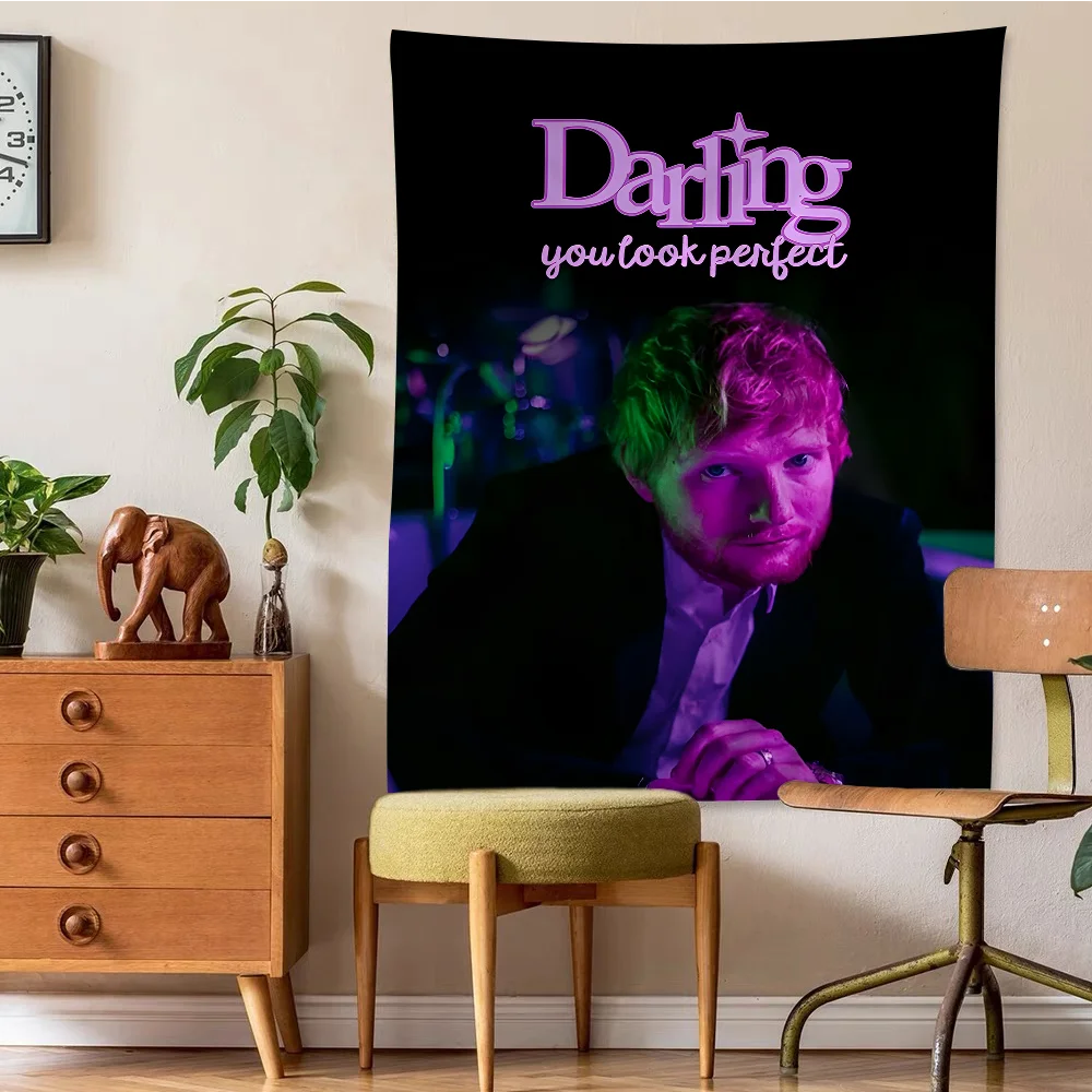 Singer E-Ed S-Sheeran DIY Настенный гобелен Хиппи Цветочные настенные ковры Декор в