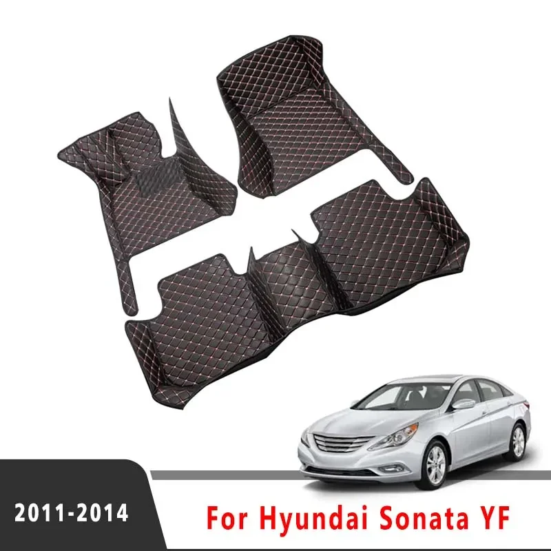 Фото Автомобильные коврики для пола и багажника для Hyundai Sonata YF 2014 2013 2012 2011, внутренние автозапчасти, индивидуальные водонепроницаемые чехлы, аксессуары №1