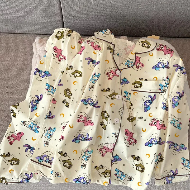 Disney Autumn Star Dailu милые удобные теплые пижамы с длинными рукавами женские кардиганы