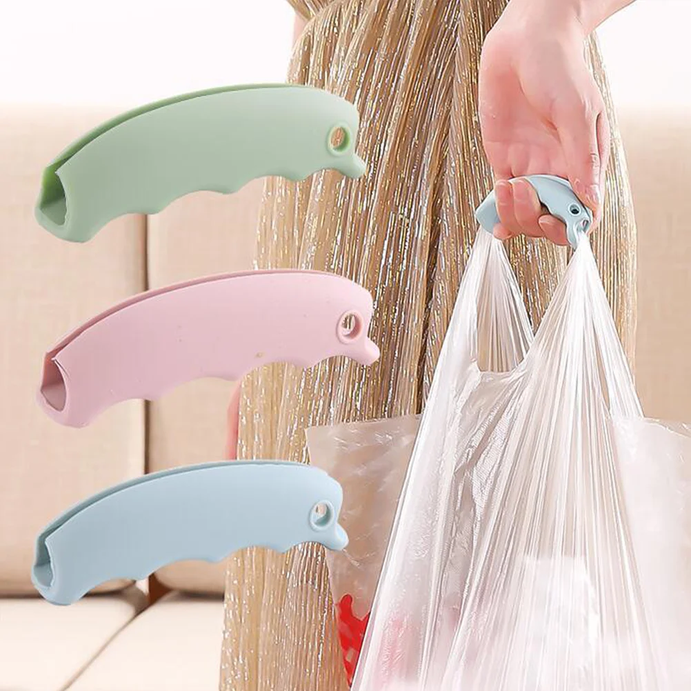 

12 Pcs Tote Bag Handle Labor-saving Handles Plastic Shopping Silica Gel Portable Holders Vegetable Carrier Tool Grocery Grips