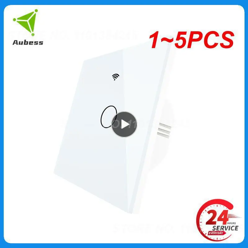 

1~5PCS WiFi 2 Way Wall Touch Sensor Smart Switch RF433 Transmitter Wall Panel Wireless Remote Control Work with Alexa,
