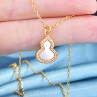 gourd pendant clavicle chain white fritillary necklace for ladies women personality harajuku fashion style collares jewelry