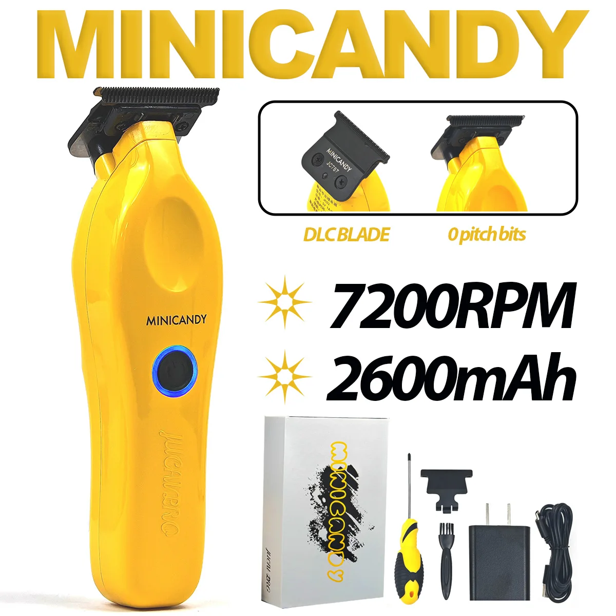 JUCAI JC02 Электрический беспроводной триммер для волос мужчин и женщин