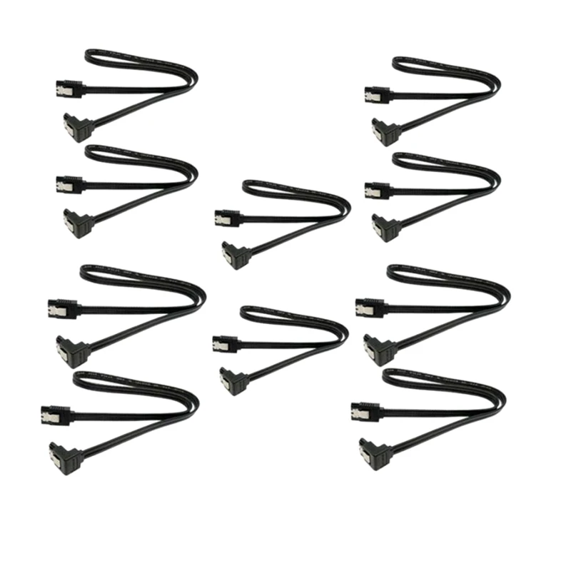 

10 Piece Sata 3.0 Cable Sata Iii 6Gb/S Right Angle 90 Degree Hard Drive 40 Cm Cable Charger Data Charger Cable Connector