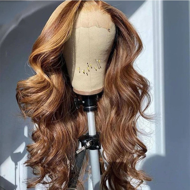 

Preplucked 26 inch 180 Density Highlight Blonde Long Body Wave Lace Front Wig For Black Women Babyhair Natural Hairline Glueless