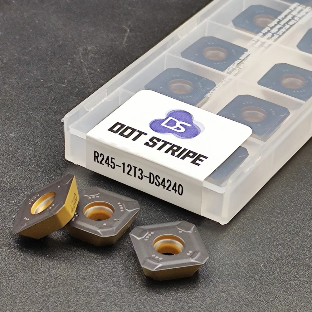 

R245-12T3M DS 4240, цветной нано-синий карбидный инструмент высокой твердости, режущий инструмент из закаленной стали, фрезерное лезвие