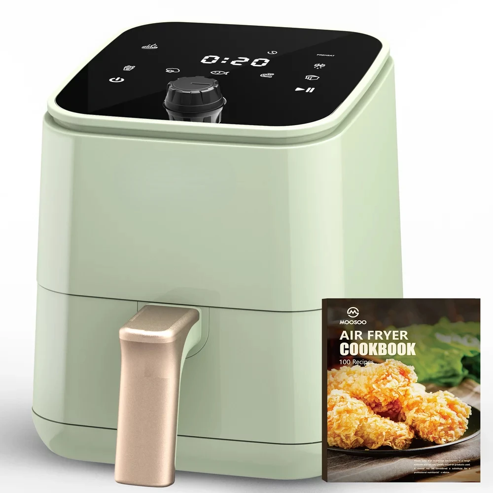 

2Qt Air Fryer with 8 Presets & Hot Air Technology, Healthy Cooking with Less Oil, Compact & Safe