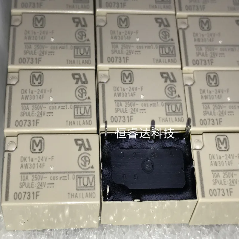 10 шт. DK1a-24V-F AW3014F 4-контактные реле 10A 250 В переменного тока