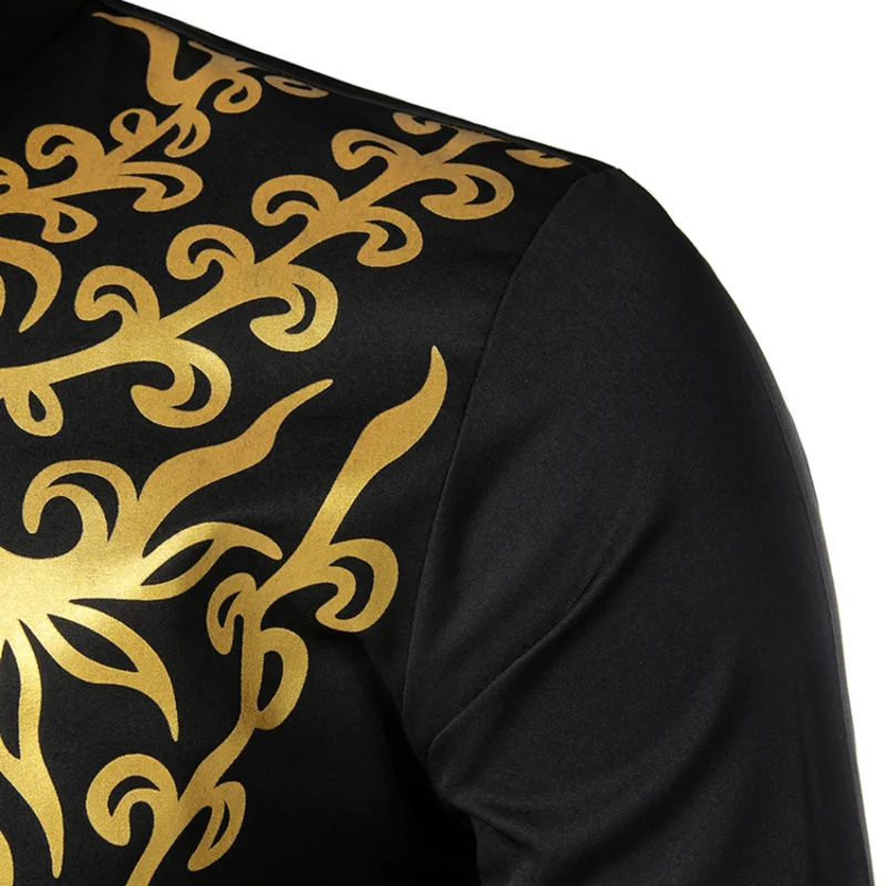 Muslim Fashion Men's Shirt Bronzing Casual Pullover Long Shirt Arabe Hombre Kurta Men Ropa Arabe Hombre Islamic Abaya Homme Robe