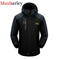 maxbarley camping hiking jacket men autumn outdoor sports coats climbing trekking windbreaker travel waterproof jackets black