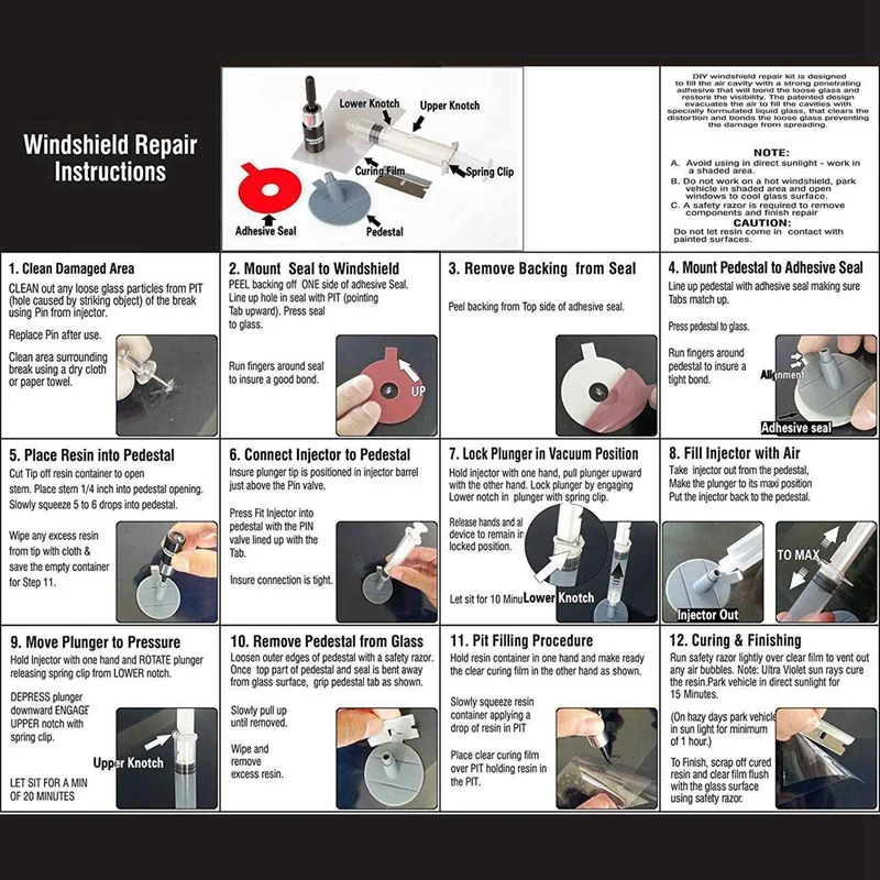 2 шт. набор для ремонта ветрового стекла