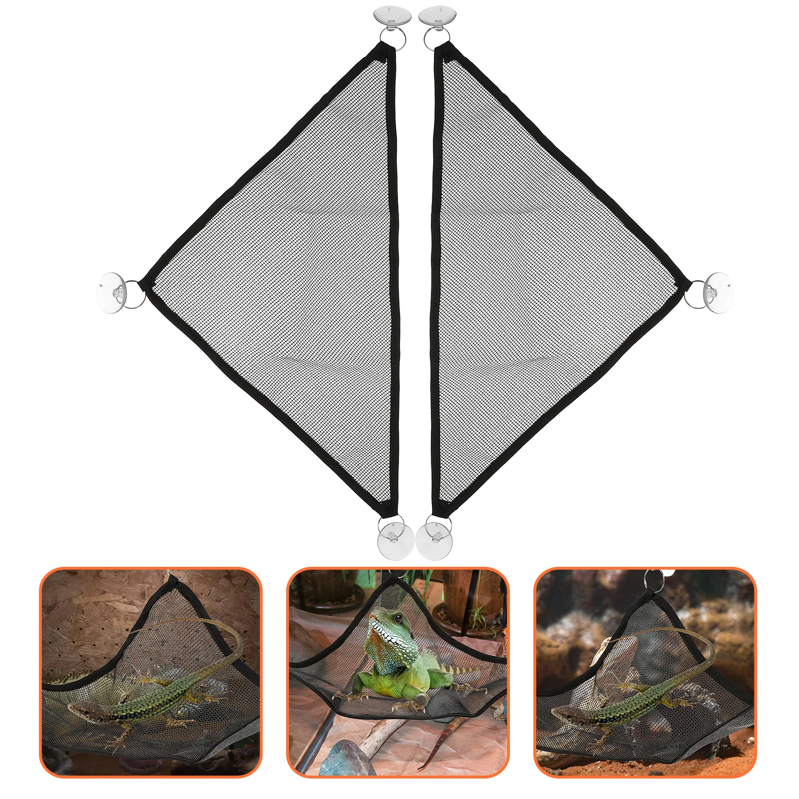

Hammock Reptile Bed Lizard Hanging Pet Accessories Toy Climbing Tank Mesh Swing Gecko Animal Crested Lounger Toysgeckos Snake