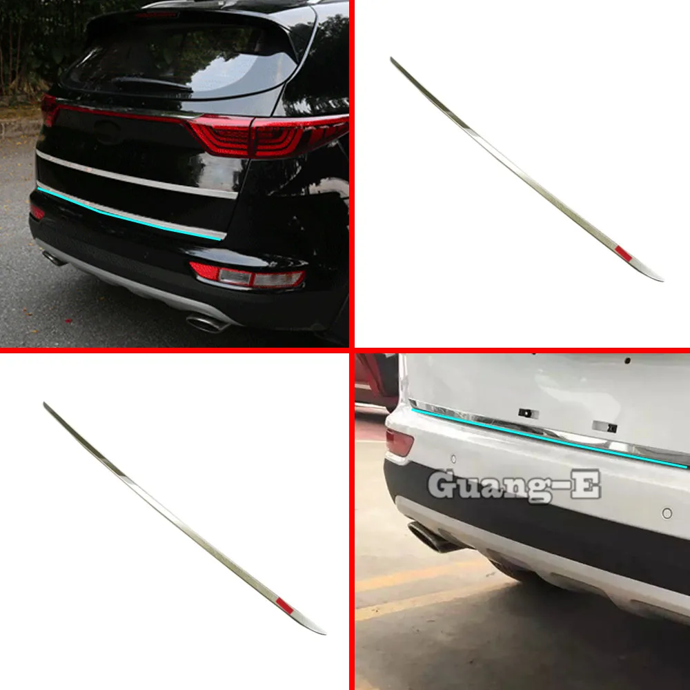

For Kia Sportage KX5 2016 2017 2018 Car Stick Body Styling Cover Stainless Steel Rear Door Tailgate Frame Plate Trim Lamp 1pcs