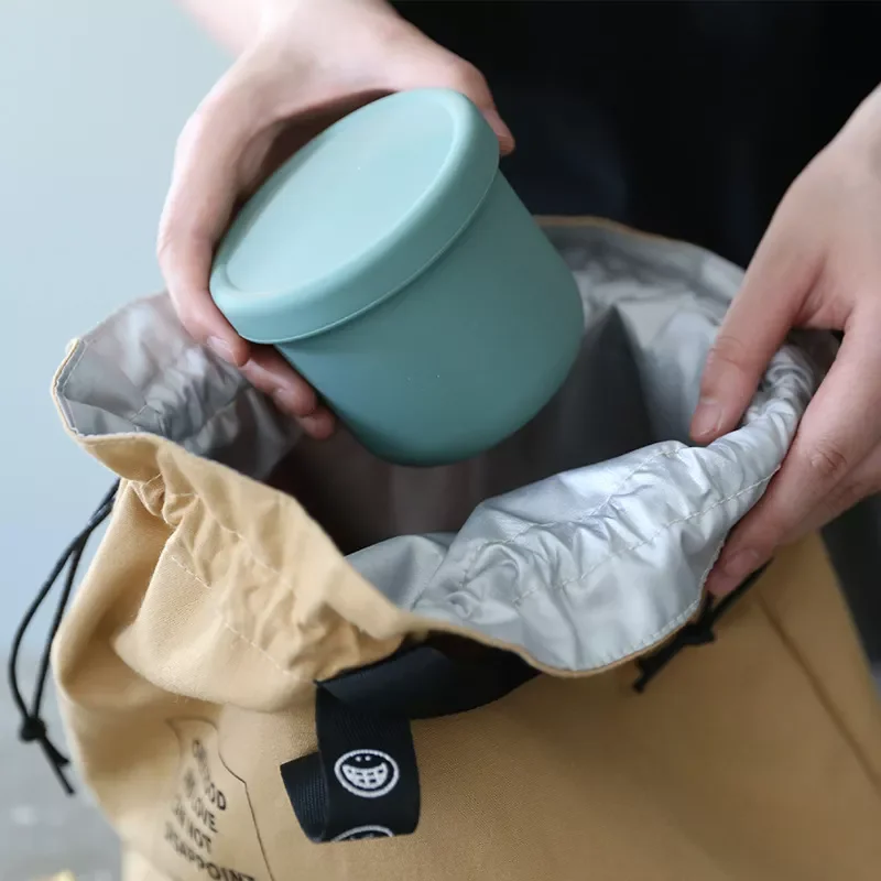 

2022Nordic Storage Bag Weave Insulation Meal Packing Industrial Canvas Portable Lunch Box Bag Food Packaging Drawstring Organize