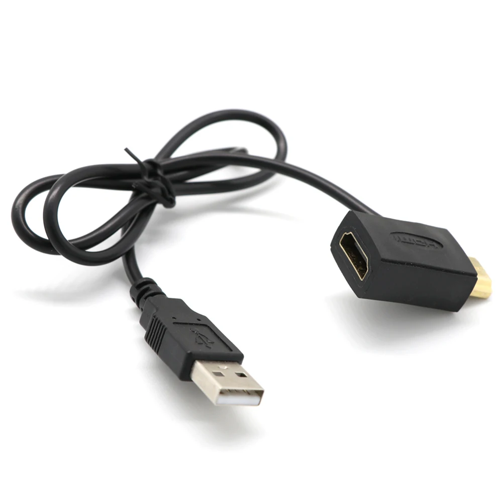

Male To Female Connector + USB 2.0 Charger Cable Spliter Adapter Extender