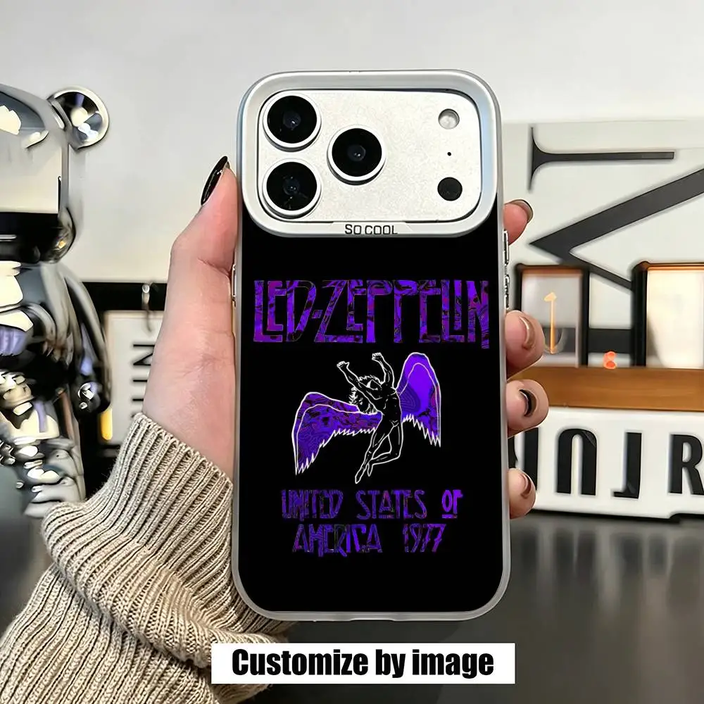Фото Крутой чехол для телефона с LED-подсветкой в стиле группы Led Zeppelin для iPhone 17, 16, 15, 14, 13, 12, 11 Plus, Pro Max, XS, красочный серебристый чехол-накладка №3