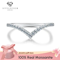 stylever heart ring moissanite diamond engagement rings for women 925 sterling silver promise wedding band for women jewelry