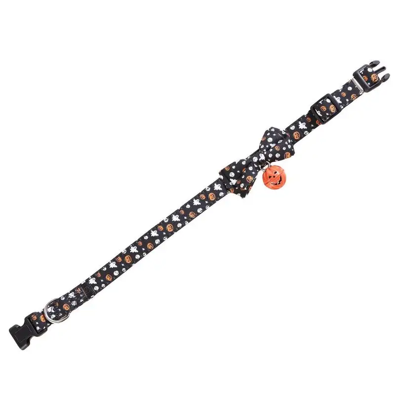 

Ошейник для собак на Хэллоуин, милые хомуты для собак на Хэллоуин, галстук-бабочка, колокольчик, ожерелье для собак на Хэллоуин, щенков, коше...