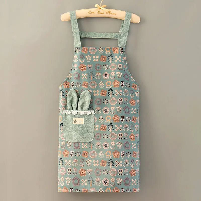 

Канвасный фартук с цветочным принтом
