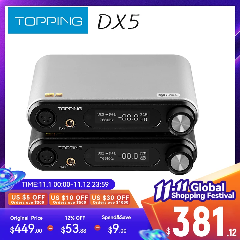 Cena TOPPING DX5 MQA Dekoder ES9068AS * 2 Słuchawki Z Przetwornikiem DAC Wzmacniacz DSD512 I PCM768kHz LDAC/USB/optyczne/koncentryczne Wejście XLR/RCA/6.35mm Wyjście Najtaniej TOPPING DX5 MQA Dekoder ES9068AS * 2 Słuchawki Z Przetwornikiem DAC Wzmacniacz DSD512 I PCM768kHz LDAC/USB/optyczne/koncentryczne Wejście XLR/RCA/6.35mm Wyjście