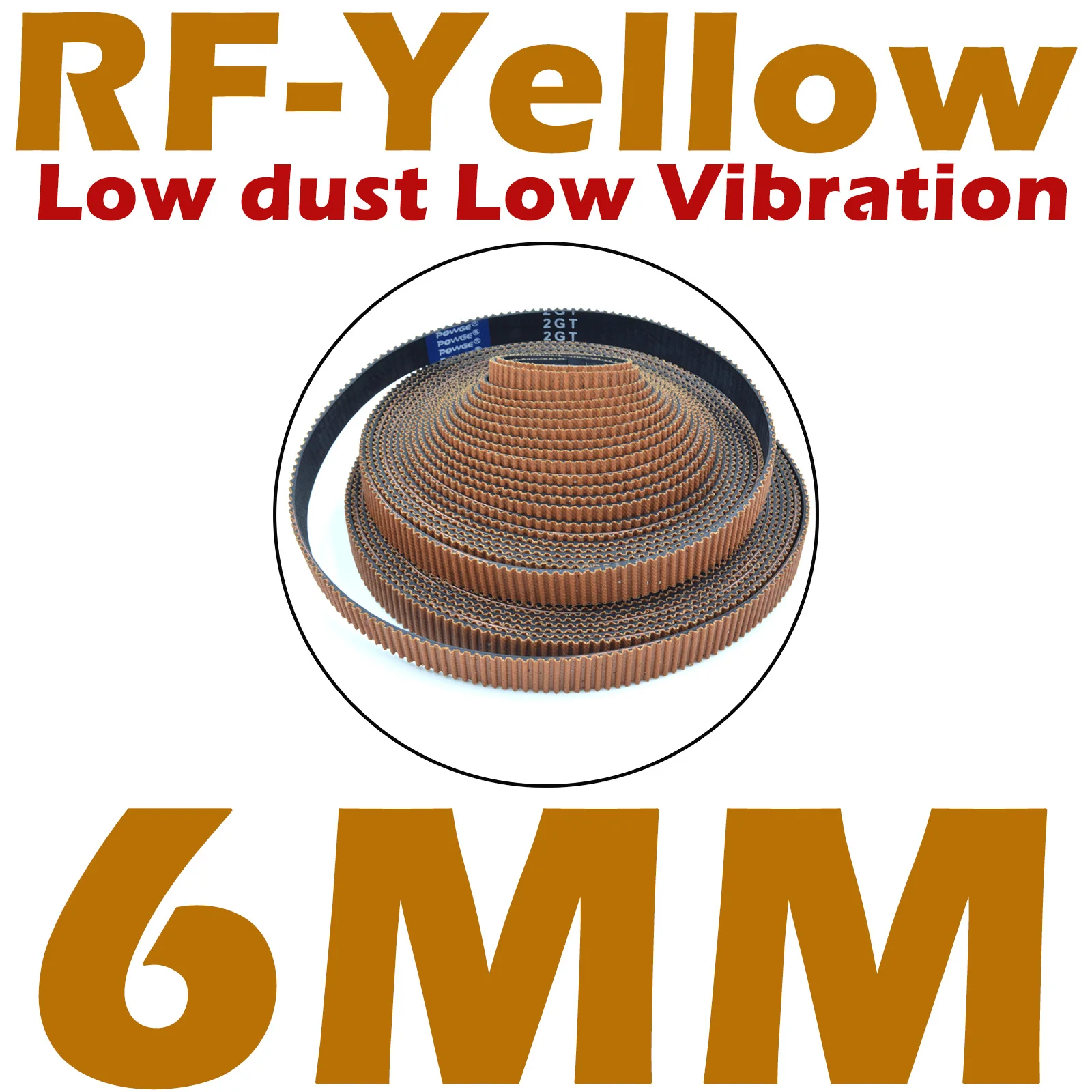 

POWGE 2GT RF синхронный ремень ГРМ резиновый 3/6/9/10/15 мм для 3D-принтера VORON Creality