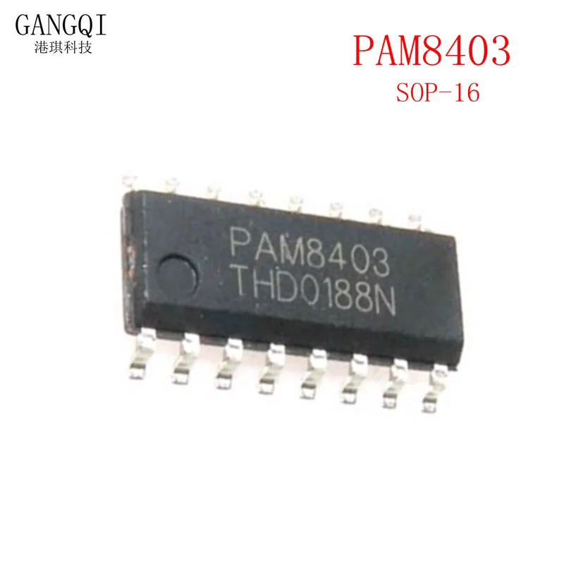 Стерео аудио усилитель 10 шт./лот PAM8403 8403 без фильтра 3W Class-D чип SOP-16 в наличии
