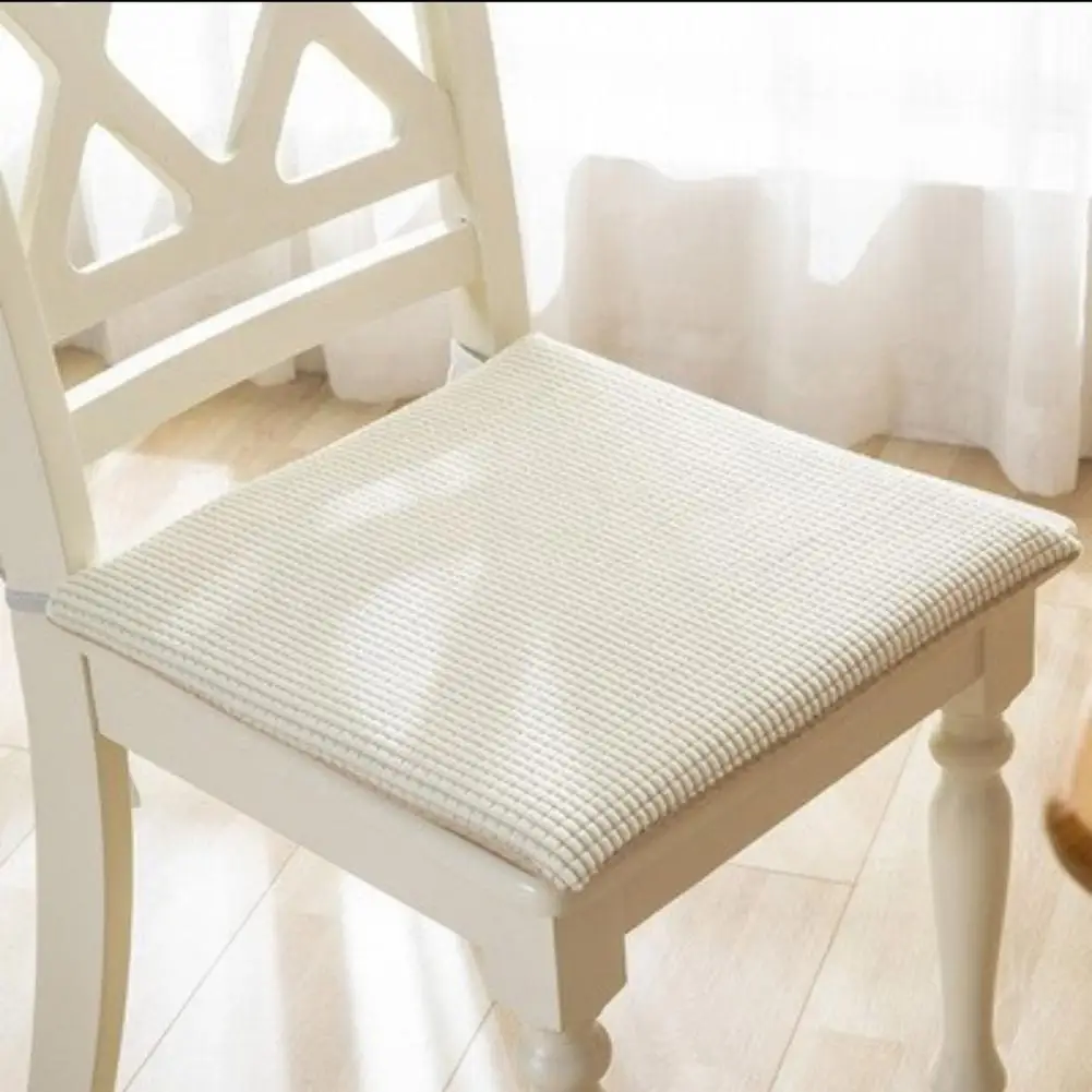 

Useful Chair Mat Four Seasons Square Plush Home Dining Chair Mat Smooth Zip Seat Cushion for Home