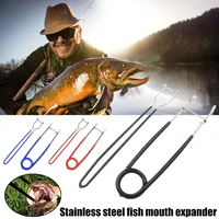 1pcs steel fish mouth spreader piler opener lip gripper tackle tools lure tools fish gripper unhooking device tackle
