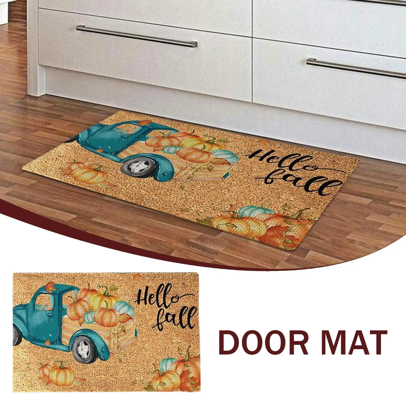 

1 Pcs Merry Christmas Theme Doormat Kitchen Mat Xmas Bedroom Entrance Doormat Living Room Carpet Bathroom Non-Slip Entrance Rug