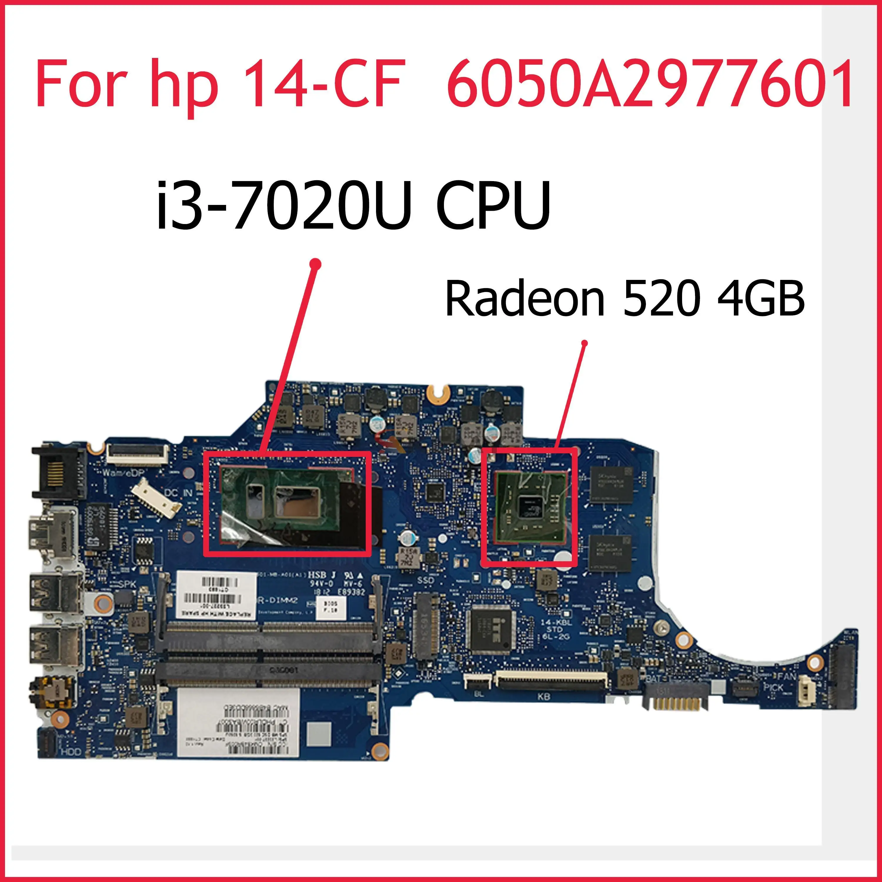 

Материнская плата для ноутбука HP, серия 14-ck, 520 G7, NB, ПК