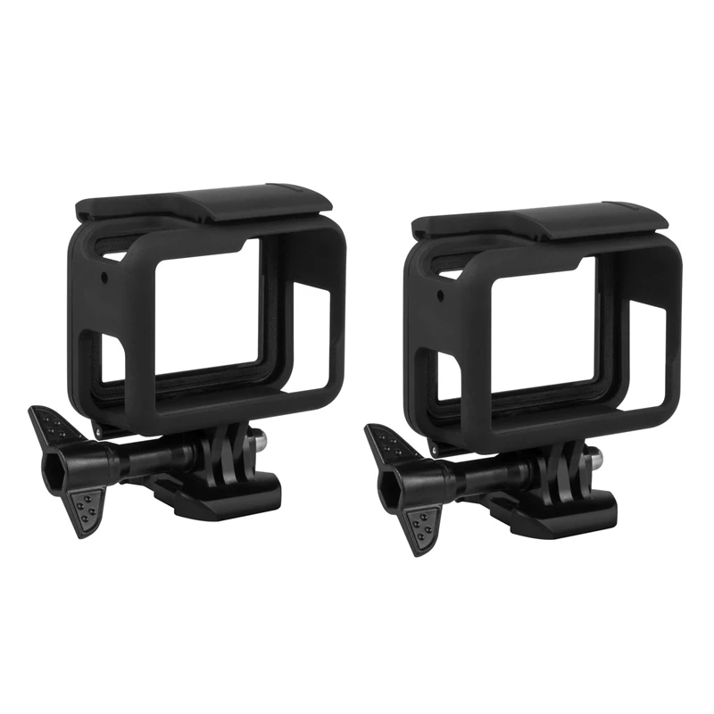 

2X Frame For Gopro Hero (2018) / 6 / 5 Housing Border Protective Shell For Go Pro Hero6 Hero5 Black(Black)