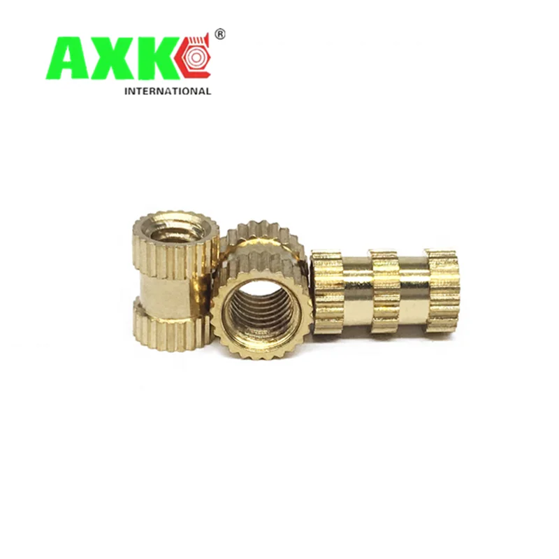 

5-100pcs M1 M1.2 M1.4 M1.6 M2 M2.5 M3 M4 M5 M6 M8 M10 Braas insert nut Injection Molding Brass Knurled Thread Inserts Nuts